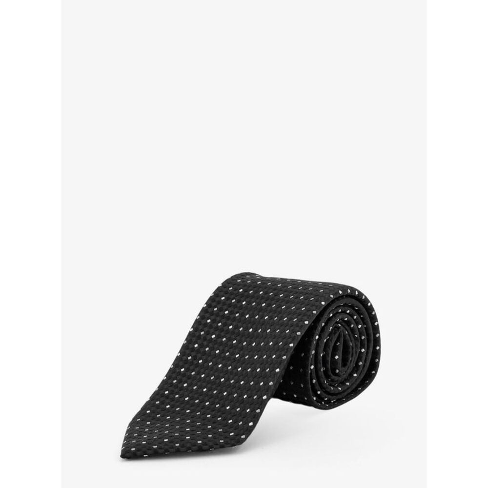 Tom Ford Men Silk Tie With Geometric Pattern